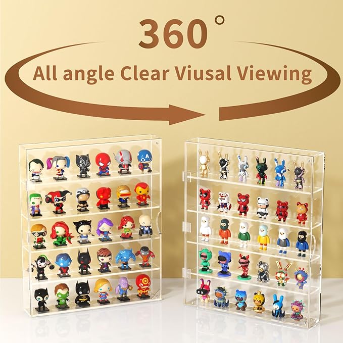 NIUBEE Acrylic Display Case for Figures: Dustproof Clear Wall Mounted or - Image 5