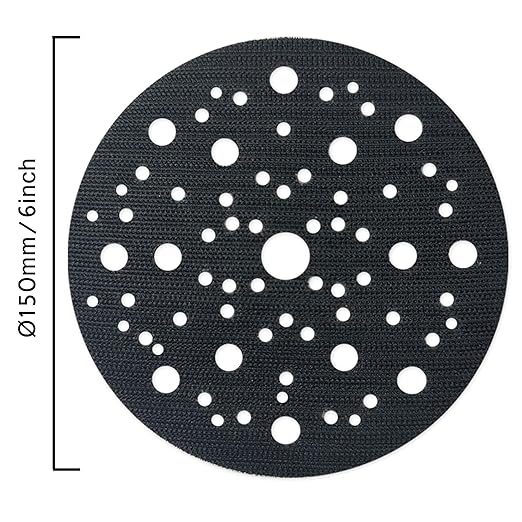 Mesh 5 inch 6 inch Sanding Discs 35PCS Hook and Loop Sanding Discs, Dust-Free, Ideal for Metal, Wood, Composites, Stock Removal, and Fine Finishing (5in, Assorted Grits & Pad)