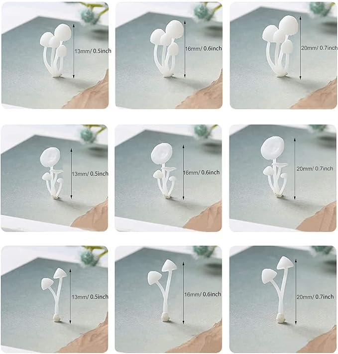 Woohome 11 PCS Jewelry Making Supplies Resin Mould, Mini Mushroom Casting Moulds - Image 3