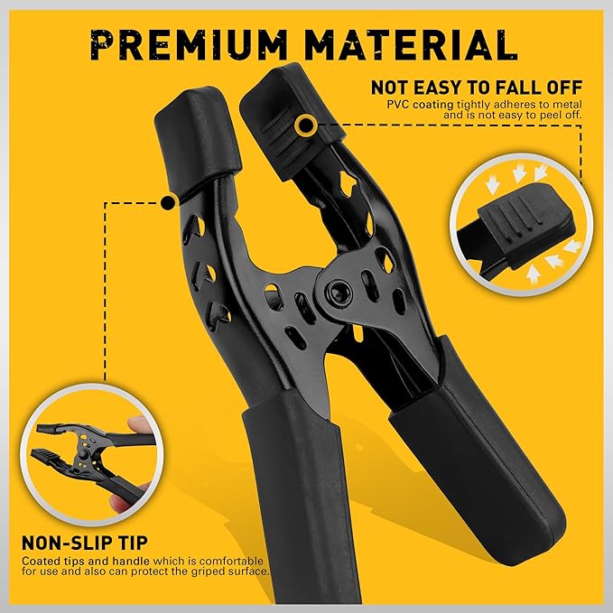 12-Piece for Woodworking Spring Clamps 4-inch Tarp Clamps Large Heavy Duty Clips Spring Clip Metal Clamp for Pool Cover Backdrop Stand Clamps