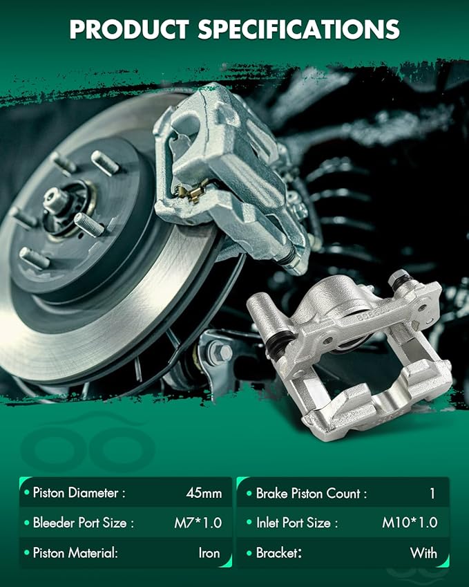 SCITOO 19B3313 Rear Left Disc Brake Caliper Assembly w/Bracket For Lexus For GS350/For GS430/For GS450h/For GS460/For IS350