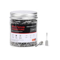 HKS 1000PCS Wire Ferrule Connectors - AWG 22-0.5mm² Copper Barrel Pin Cord Ends Insulated Ferrules Terminals - E0508 Grey