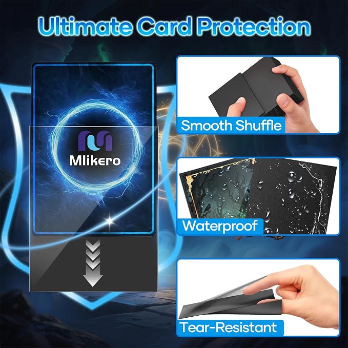 1000 Counts Black Card Sleeves, Matte Card Sleeve Deck Card Protectors - Image 4