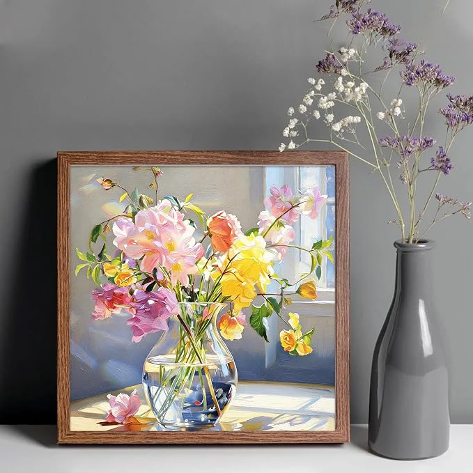 PHANTASYART Flowers Paint by Numbers Kit - Image 2