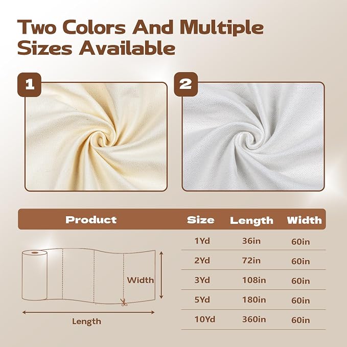 Canvas Fabric, Premium 10oz Natural Cotton Duck Canvas Fabric 62'' Wide - Image 4