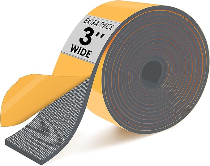 Pipe Insulation Tape, Outdoor Water Pipe Insulation Wrap, Foam Insulation Tape for Outdoor Pipes Winter Freeze Protection, Heat Tape for Water Pipes, Copper Pipes, PVC, AC Line, 3in x 15ft, Grey