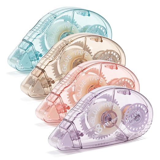 4 Pack Double Sided Tape Roller, Scrapbook Supplies, Glue Tape Roller by HUIRUSO
