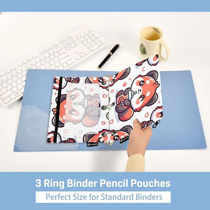 Cute Red Panda Bubbles Pencil Pouch - Image 4