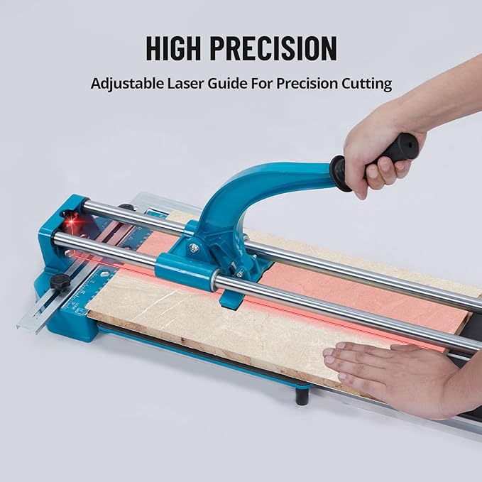 Manual Tile Cutter,24/32/48 Inch Tile Cutter With Tungsten Carbide Cutting Wheel,Infrared Positioning, Precise Tile Cutter Tools (48 inch double rails)