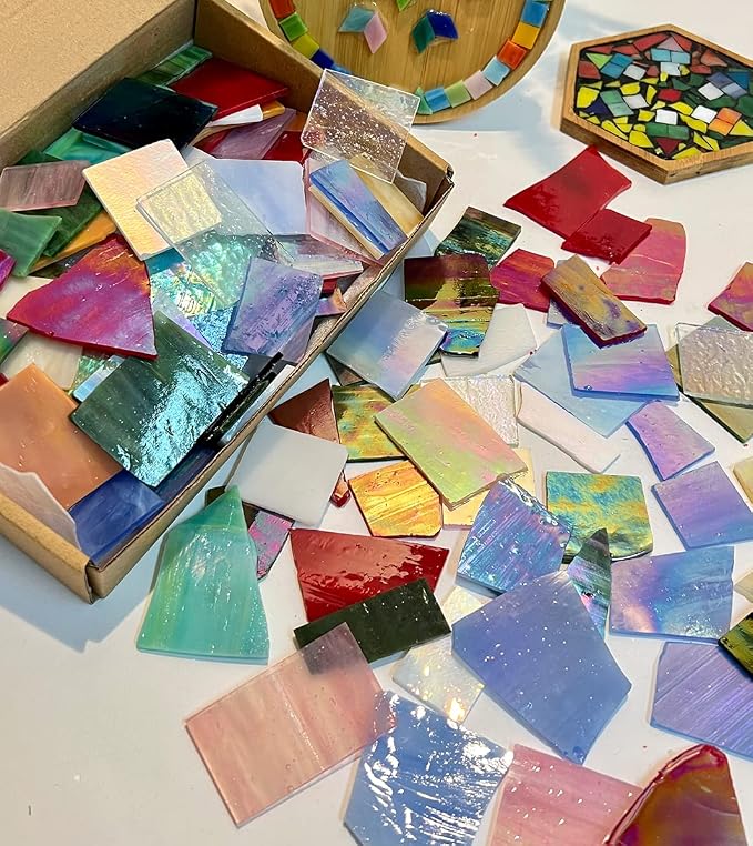 Lanyani Iridescent Stained Glass Pieces by LanyaniArtGlassMosaics