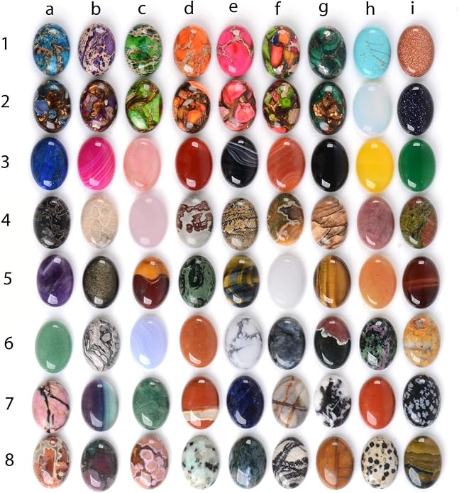 Wholesale Lot Multi-color Gemstone Round Oval Cab Cabochon - Image 2