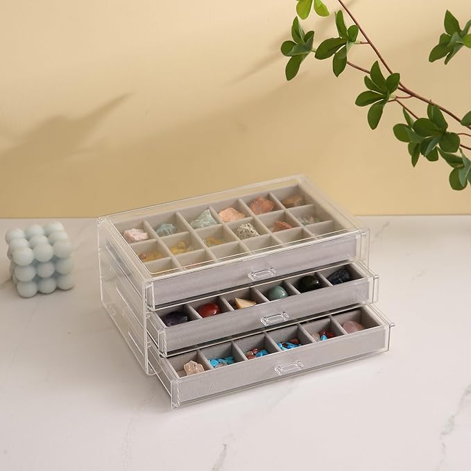 Rock Display Case, 54 Girds Rock Collection Display, Rock Collection Box - Image 7