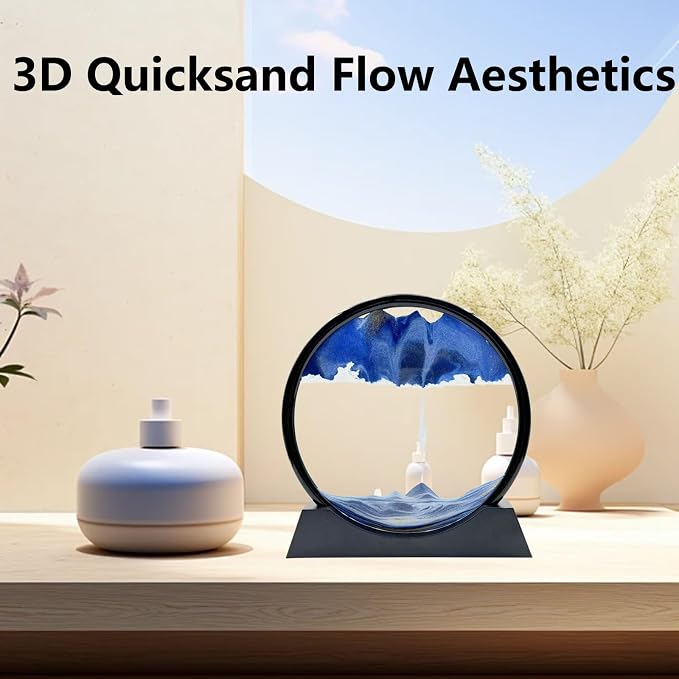 Moving Sand Art Liquid Motion, 3D Deep Sea Sandscape Color Quicksand Decor - Image 5