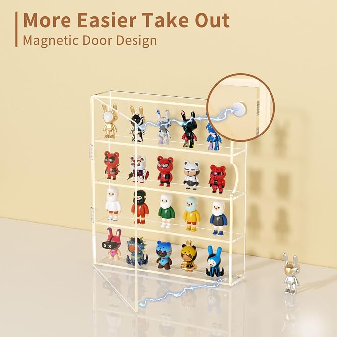 NIUBEE Acrylic Display Case for Figures: Dustproof Clear Mini Funko Case - Image 5