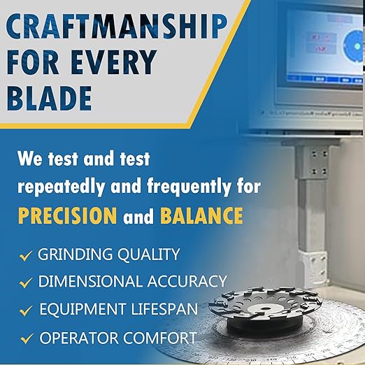 4.5" PCD Grinding Wheel for Epoxy, Glue, Mastic and Paint, 5 Crushed Chip PCD Segments, 5/8"-11 Threaded Arbor