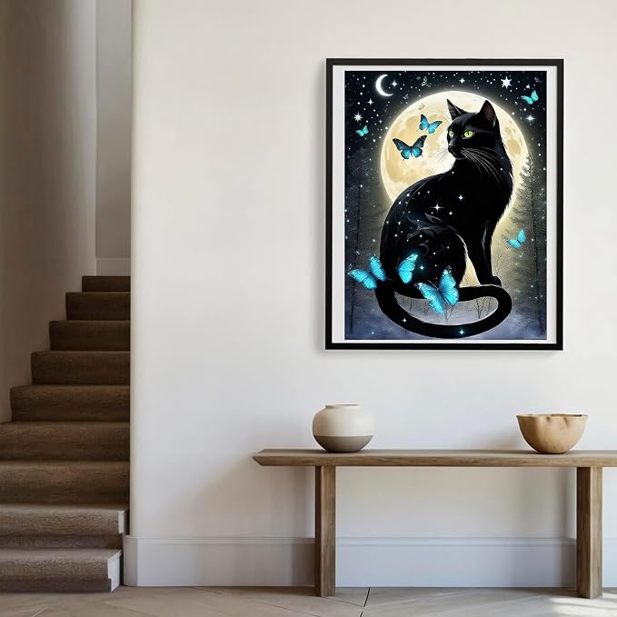 Meothan 5D Black Cat Diamond Art Kits - Image 2