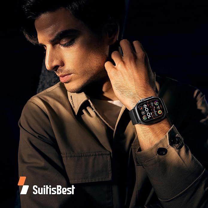Suitisbest Sport Bands Compatible with Apple Watch Ultra Band 49mm 46mm 45mm 44mm 42mm 38mm 40mm 41mm Men Women, Stretchy Nylon Sport Loop Strap with S-Hook for iWatch Series 10 Ultra SE 9 8 7 6 5 4 3