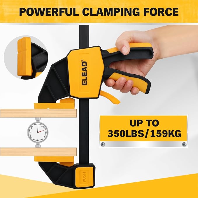 3-Pack 12-Inch Bar Clamp for Woodworking - Image 4