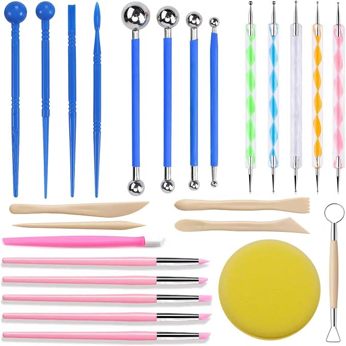 Polymer Clay Tools, Dotting Tools, Nail Art, Air Dry Clay, Sculpting Painting by LANGQUN