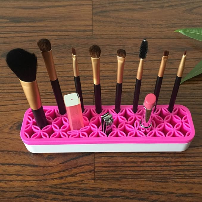 Desktop Organizers, Cosmetic Storage Box& Desktop Storage Box Pink - Image 2