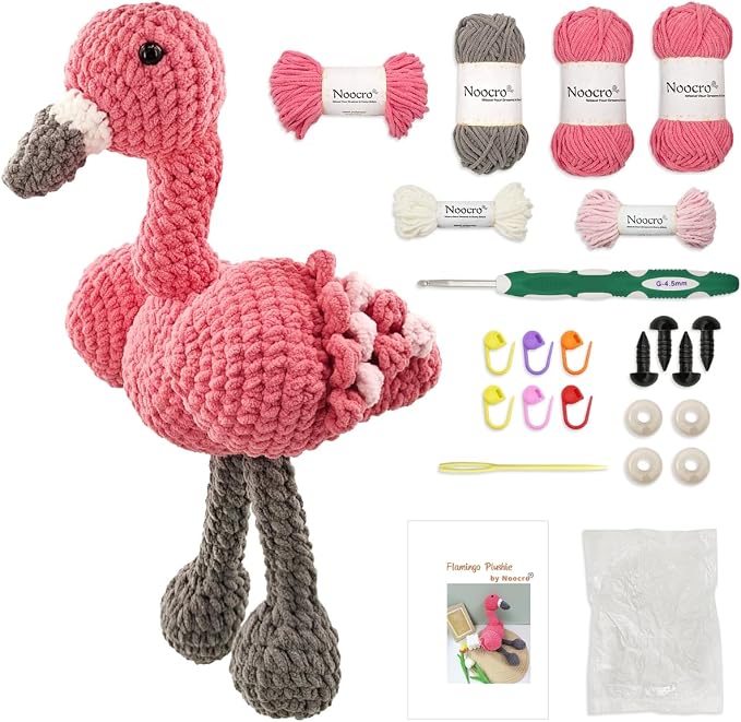 Noocro Flamingo Amigurumi Crochet Kit by Noocro