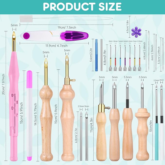37Pcs Punch Needle Kit, Punch Needle Tools Set - Image 3