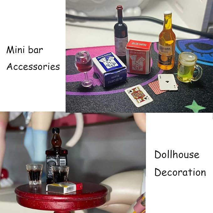 Miniature Doll Accessories 400Pcs 1:12 Scale Mini Money Miniature Playing Card - Image 6