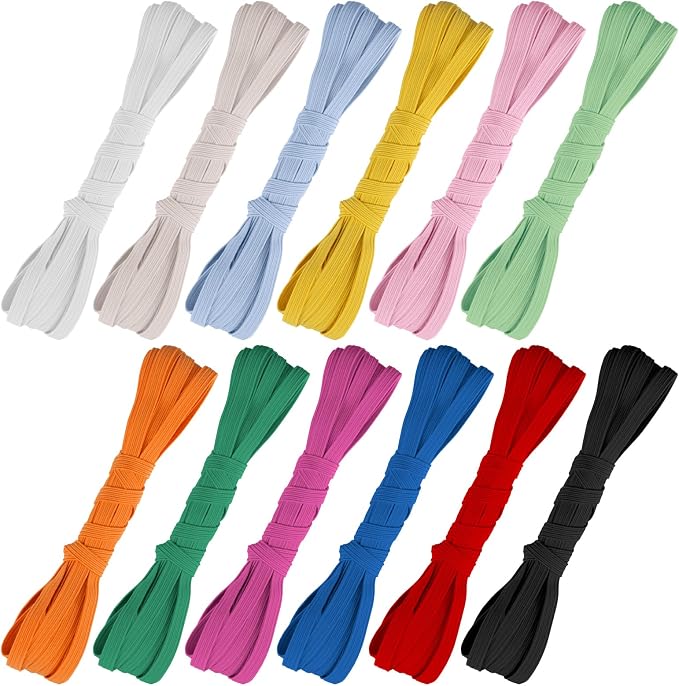 Airisoer 12 Rolls 1/4 Inch Elastic Band by Airisoer