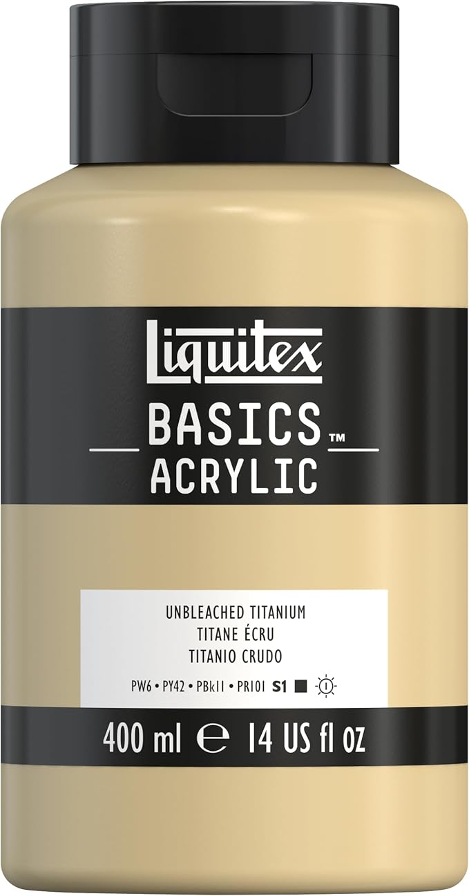 Liquitex BASICS Acrylic Paint, 400ml Bottle, Unbleached Titanium by Liquitex