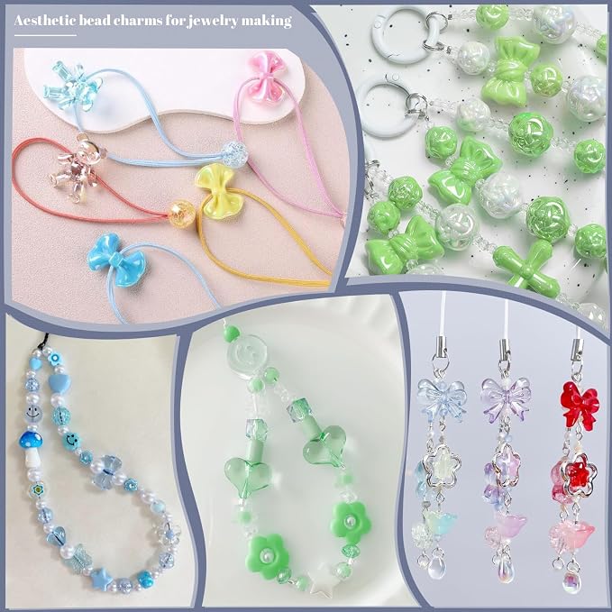 200-260PCS TINKRSTUFF Assorted Green Acrylic Beads - Image 5