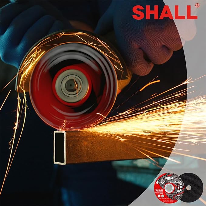 SHALL 25-Pack Cut Off Wheels 4 1/2 x 7/8 Inch, Cutting Wheel with Pouch for Angle Grinder, 4.5” Metal & Stainless Steel Fast Cutting Disc, Grinder Wheel for General Purpose Metal Cutting