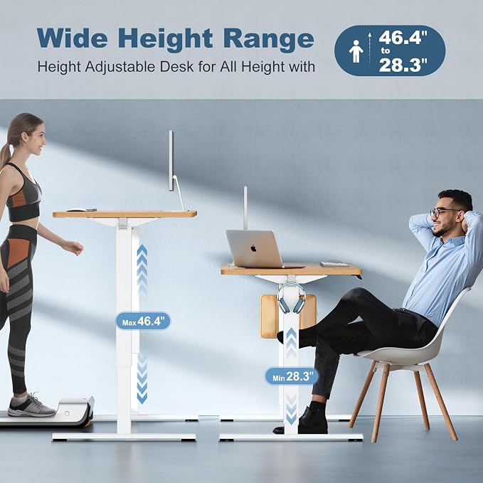DUMOS 63 Inch Electric Standing Desk Height Adjustable, Sit to Stand Computer - Image 5