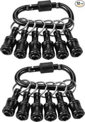 Bit Holder 1/4 inch Hex Shank Screwdriver Bits Holder Extension Bar Keychain Screw Adapter Drill Change Hand-held Screwdrivers Drill Bits Holder Portable (2Set-Black)