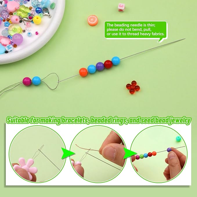 86 Pcs Beading Needle Set, 6 Sizes Big Eye Beading Needles - Image 4