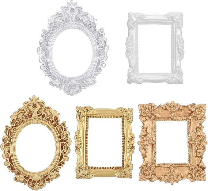 YUXIANLB 5 Pcs Miniature Dollhouse Mirror Set - Image 8
