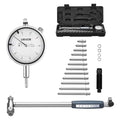 VEVOR Dial Test Indicator and Bore Gauge Measuring Tool Set, Dial Indicator 0.001 inch Accuracy, 2-6 inch Bore Range with Rod, Storage Case, Anvils for Industrial Machining Measurements