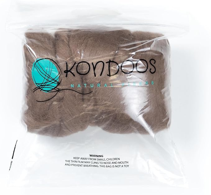 Colored Natural Wool roving, 8 OZ. Best Wool - Image 3