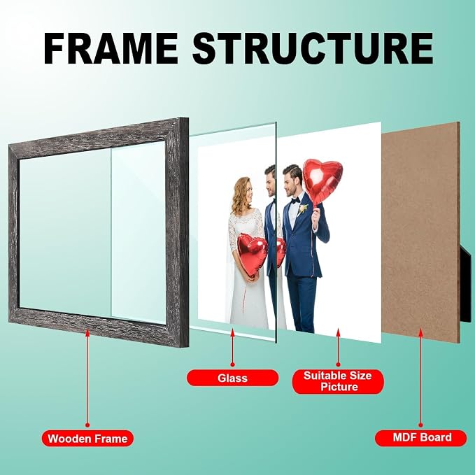 RPJC 6x8 inch Picture Frame Made of Solid Wood and High Definition Glass - Image 6