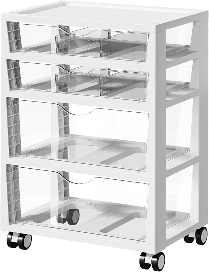 Vtopmart Plastic Drawer Storage Rolling Cart by Vtopmart