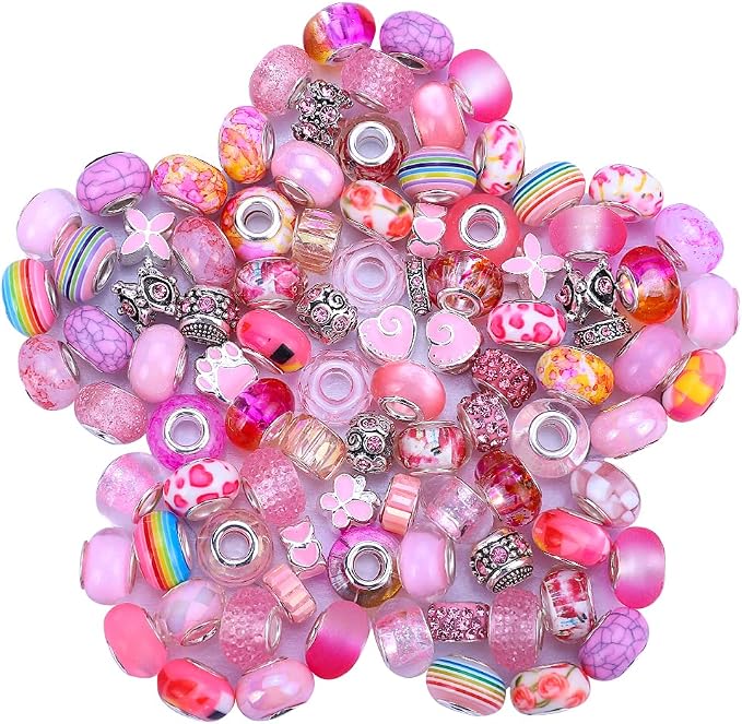 European Large Hole Spacer Charm Beads by VICTLOV