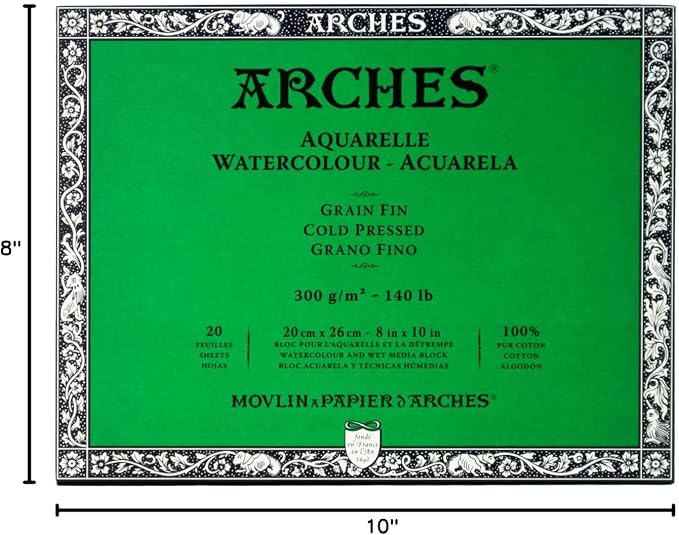Arches Watercolor Paper Block, Cold Press, 140 pound - Image 3