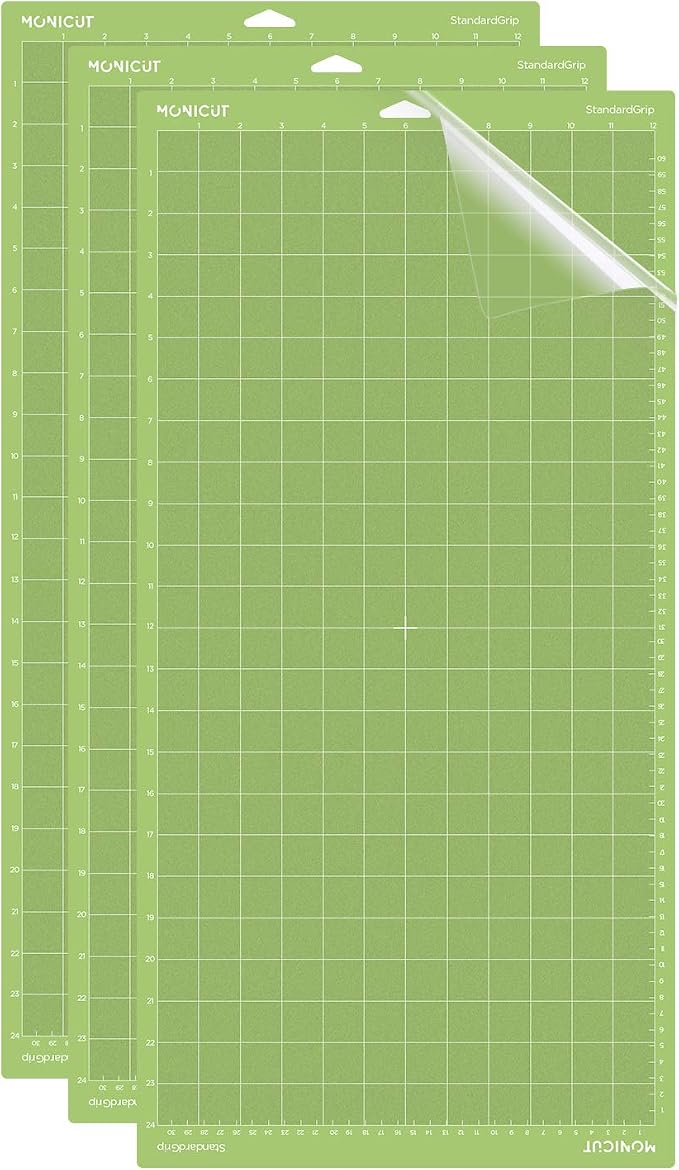 12x24 Standardgrip Cutting Mat for Cricut Maker 3/Maker/Explore 3/Air 2/Air/One by MONICUT
