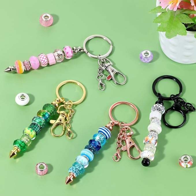 240 Pcs Large Hole Beads, Funtopia 40 Grids Rainbow European Beads - Image 5