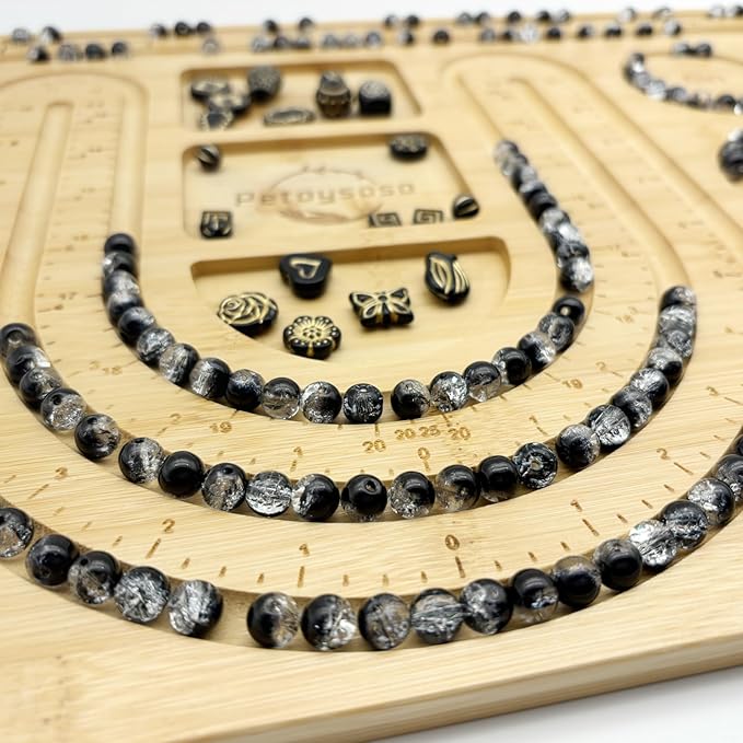 Petoysoso Bead Board for Jewelry Making, Bamboo Beading Board for Jewelry - Image 5