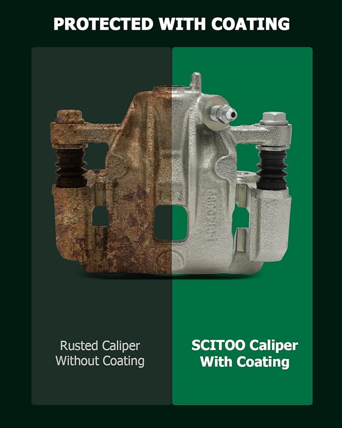 SCITOO Rear Left+Right Brake Calipers With Bracket 19B3100 19B3101 Compatible For Hyundai For Tucson 2005-2009,For Kia For Sportage 2005-2010