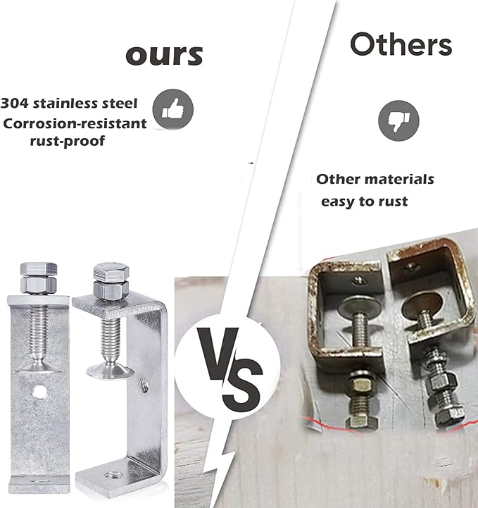 304 Stainless Steel C Clamp Tiger Clamp Woodworking Clamp Heavy Duty C-clamp With Wide Jaw Openings (85MM)，2PCS