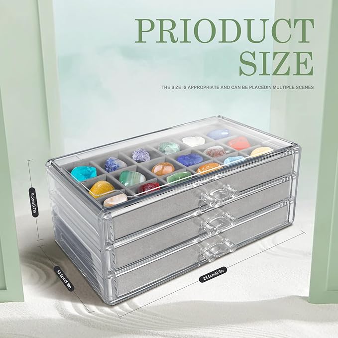 Rock Display Case, Rock Collection Box - Image 5