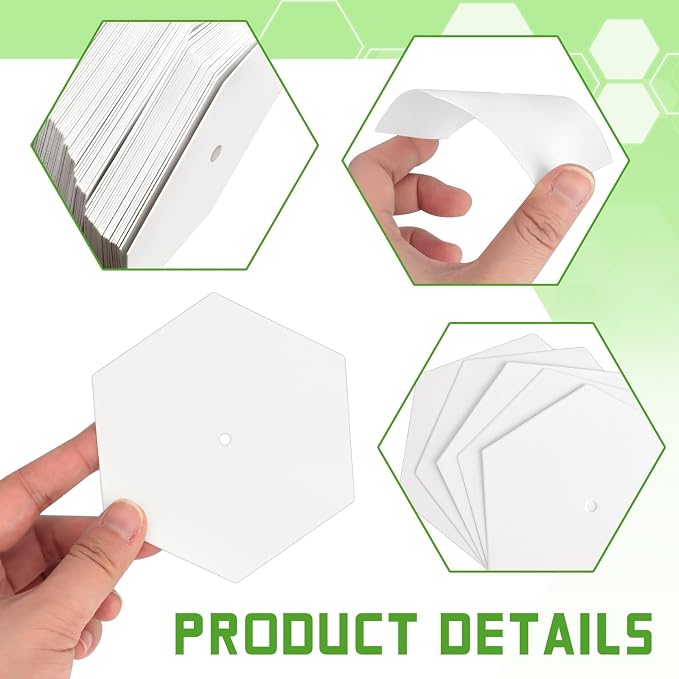 300 PCS 2" White Hexagon Piecing Paper Templates, Quilting Templates Accessories - Image 3