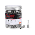 HKS 1000PCS Wire Ferrule Connectors - AWG16-1.5mm² Copper Barrel Pin Cord Ends Insulated Ferrules Terminals - E1508 Grey