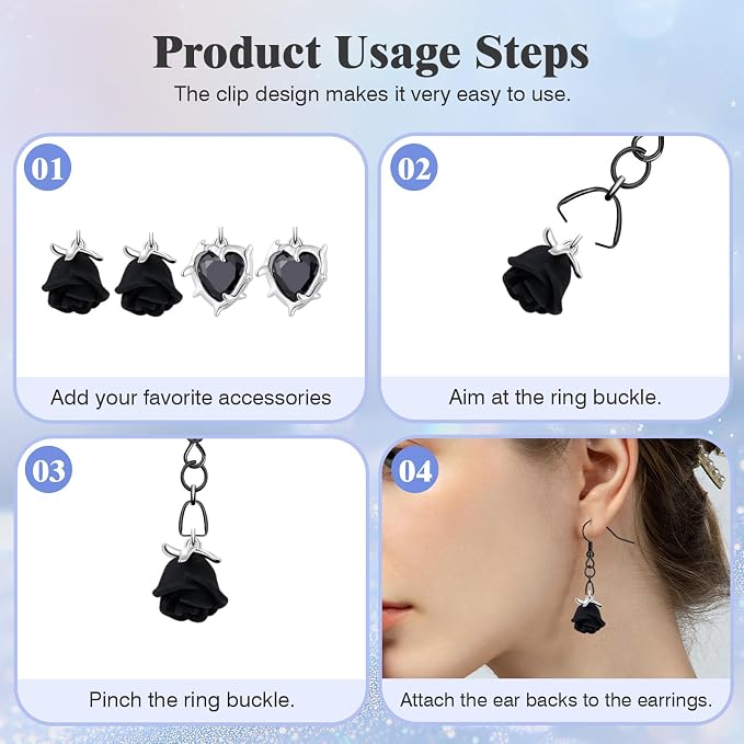 Earring Hooks 50PCS/25Pairs, Stainless Steel Ear Wires Fish Hooks, - Image 5